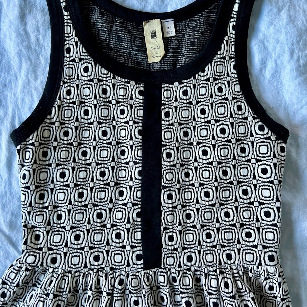 Women’s Dress - Black and White Pattern - Needle and Thread- size Medium